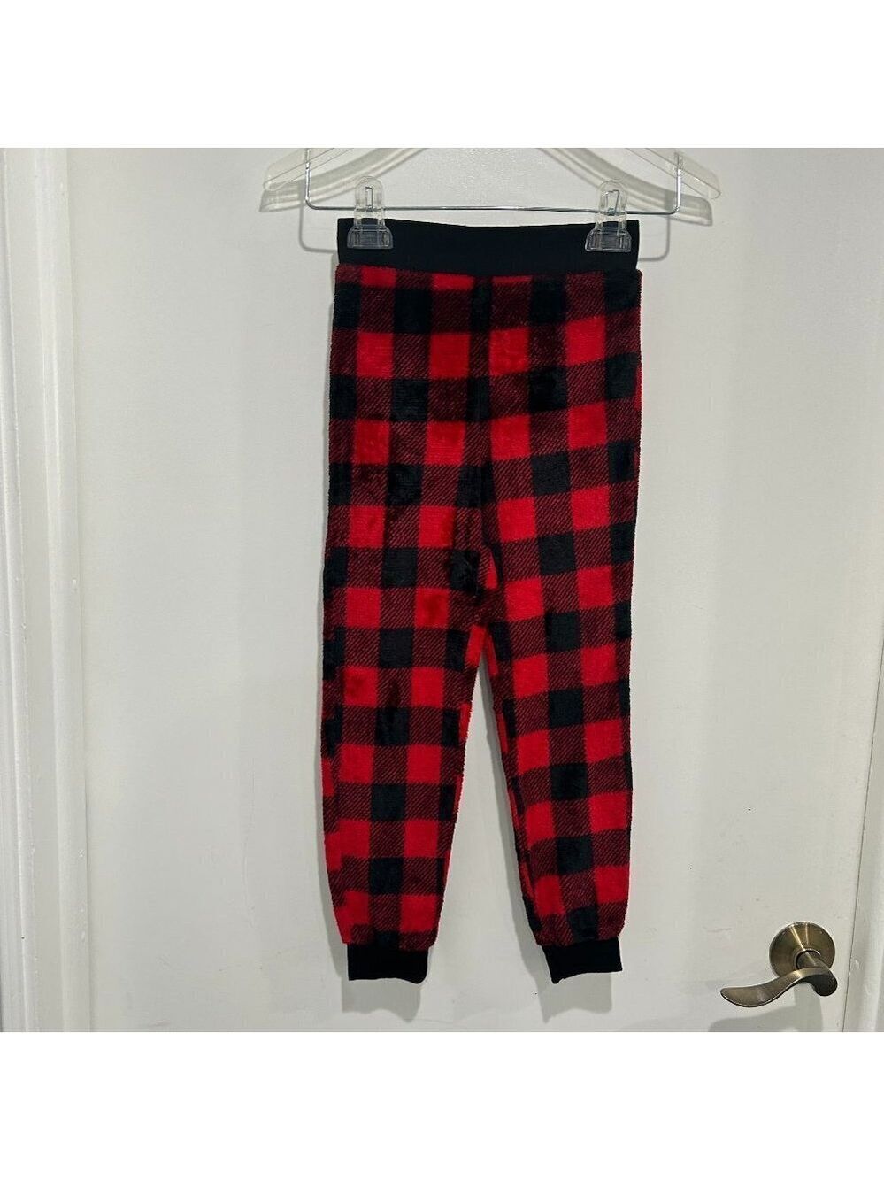 5 for $10 Kids Holiday Fam Jams buffalo plaid PJ bottoms Size S (6-7)
